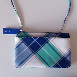 Plaid Crossbody Wallet NWT